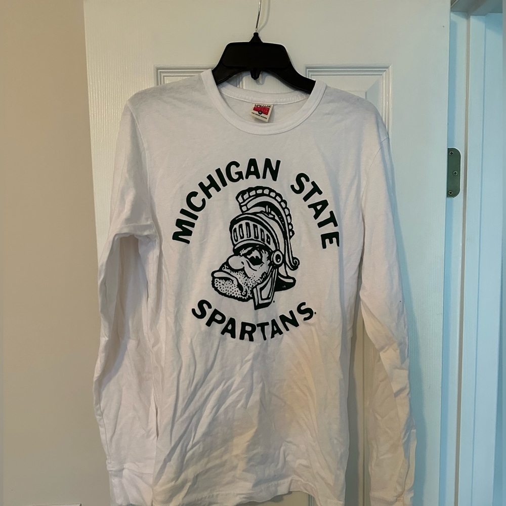 Michigan State Long Sleeve Sparty Tee Size M